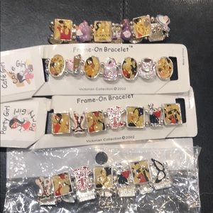 4 Metal  Stretch  Scene Bracelets